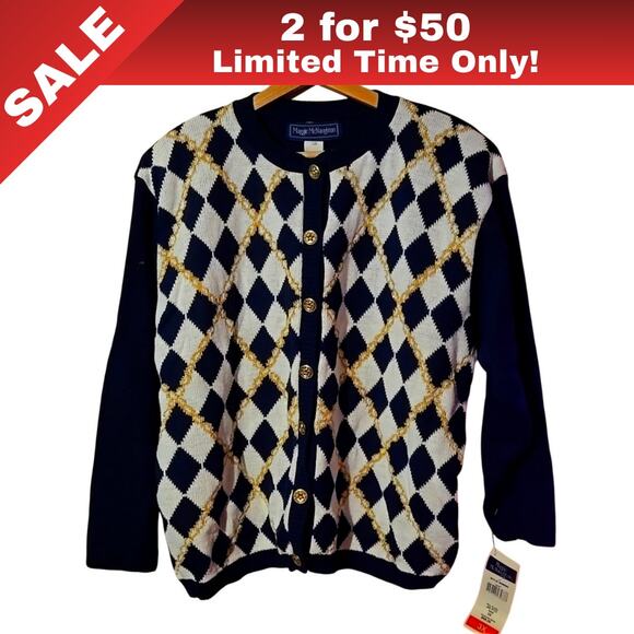 [Sale: 2 for $50!] NWT Maggie McNaughton Cardigan, 3X, Black, 0026 - Picture 1 of 11